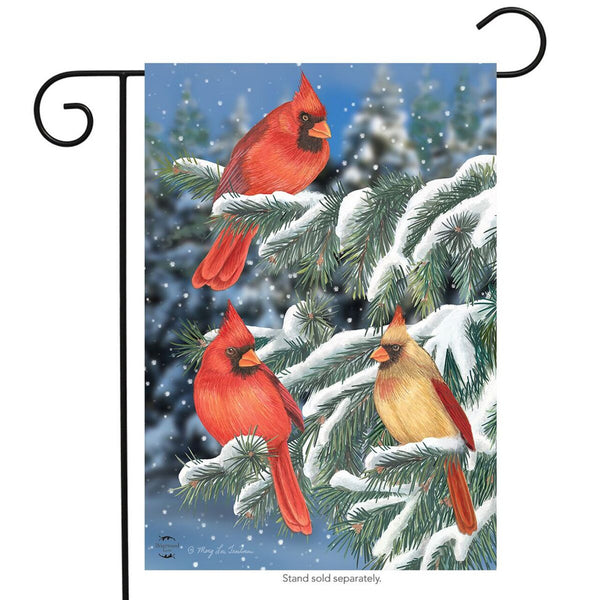 Winter Cardinal Trio Flag