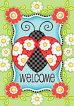 Ladybug Welcome  Daisy Flag - Simple Pleasures ~ Bountiful Treasures