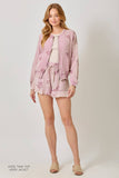 Mystree - 60968 Washed Embroidery Shorts