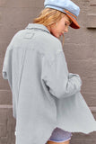 Crinkled Gauze Button Down Shirt