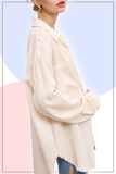 Crinkled Gauze Button Down Shirt
