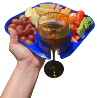 Fancy Panz - Reusable Party Plates w/ Beverage Holder Set of 4
