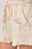 Mystree - 60968 Washed Embroidery Shorts