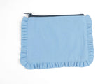 Canvas Ruffle Pouches | Canvas Travel Pouches | Zipper Pouch