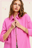 Crinkled Gauze Button Down Shirt