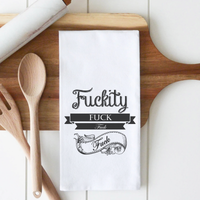 Twisted Wares - Fuckity Fuck Fuck Fuck Premium Cotton Tea Towel 4 Pack Christmas Gifts