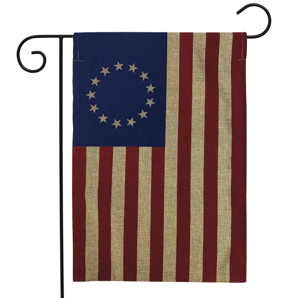 Besty Ross Burlap Flag