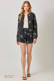 Mystree - 60968 Washed Embroidery Shorts