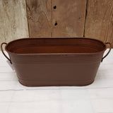 Oval Metal Planter