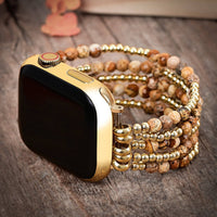 Cape Diablo - Golden Earth Jasper Stretch Apple Watch Strap