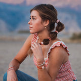 K'lani hair tie bracelets - "Sweet" Pink Cherry Hair Tie Bracelets