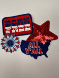 Aloe and Milk Boutique - Flower Patriotic RWB, red white & blue, usa, America, flower