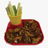 Fancy Panz - Reusable Party Plates w/ Beverage Holder - Set of 4 - Red