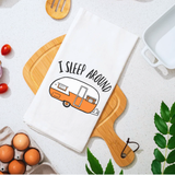 Twisted Wares - I Sleep Around Premium Cotton Tea Towel 4 Pack Christmas Gifts