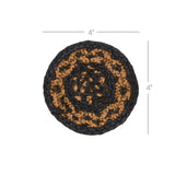VHC Brands - Black & Tan Jute Coaster Set of 6