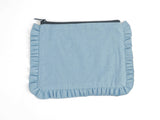 Canvas Ruffle Pouches | Canvas Travel Pouches | Zipper Pouch