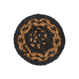 VHC Brands - Black & Tan Jute Coaster Set of 6
