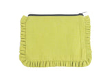 Canvas Ruffle Pouches | Canvas Travel Pouches | Zipper Pouch