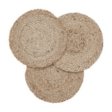 VHC Brands - Natural Jute Trivet 8 inch Diameter Set of 3