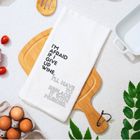 Twisted Wares - I'm Afraid If I Give Up Wine Premium Cotton Towel 4 Pack Christmas Gifts
