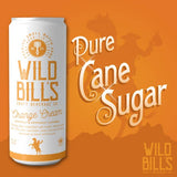 Wild Bill’s Craft Beverage Co. - Orange Cream - Premium Cane Sugar Soda, 12-Pack, Cans