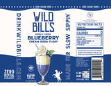 Wild Bill’s Craft Beverage Co. - Blueberry: Zero Sugar Soda, Clean Ingredients, 12-Pack, Cans