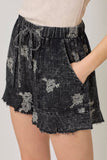 Mystree - 60968 Washed Embroidery Shorts