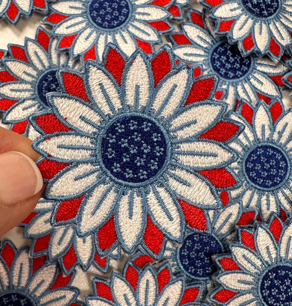 Aloe and Milk Boutique - Flower Patriotic RWB, red white & blue, usa, America, flower