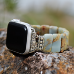 Cape Diablo - Earth Tibetan Jasper Stretch Apple Watch Strap