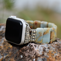 Cape Diablo - Earth Tibetan Jasper Stretch Apple Watch Strap
