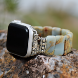 Cape Diablo - Earth Tibetan Jasper Stretch Apple Watch Strap