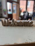 Carved Beach Sign