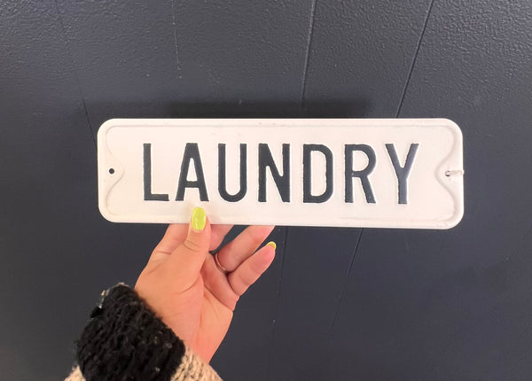Tin Laundry Sign Small