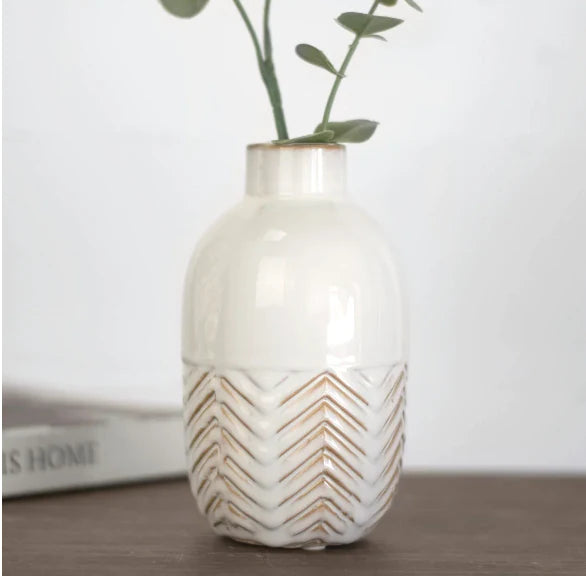 Chevron Ceramic Vase