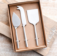 Brushed Nickel Cheese Utensils