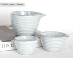 Set of 3 Stoneware Bowls Pinch Pots
