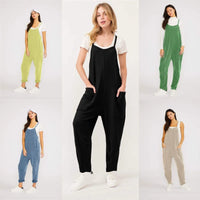 Wave Ribbed Jumpsuit with Pockets