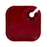Fancy Panz - Reusable Party Plates w/ Beverage Holder - Set of 4 - Red