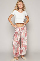 Multi colored printed woven casual pants