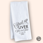 Twisted Wares - Shut Up Liver You're Fine Premium Cotton Tea Towel 4 Pack Christmas Gifts