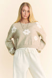 Floral Printed Loose Fit Sweater