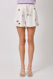 Mystree - 60968 Washed Embroidery Shorts