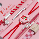 K'lani hair tie bracelets - "Sweet" Pink Cherry Hair Tie Bracelets