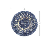 VHC Brands - Great Falls Blue Jute Coaster Set of 6