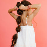 K'lani hair tie bracelets - "Sweet" Pink Cherry Hair Tie Bracelets
