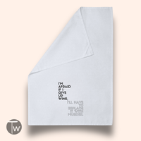 Twisted Wares - I'm Afraid If I Give Up Wine Premium Cotton Towel 4 Pack Christmas Gifts