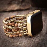 Cape Diablo - Golden Earth Jasper Stretch Apple Watch Strap