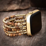 Cape Diablo - Golden Earth Jasper Stretch Apple Watch Strap