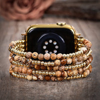 Cape Diablo - Golden Earth Jasper Stretch Apple Watch Strap