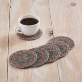 VHC Brands - Multi Jute Coaster Set of 6